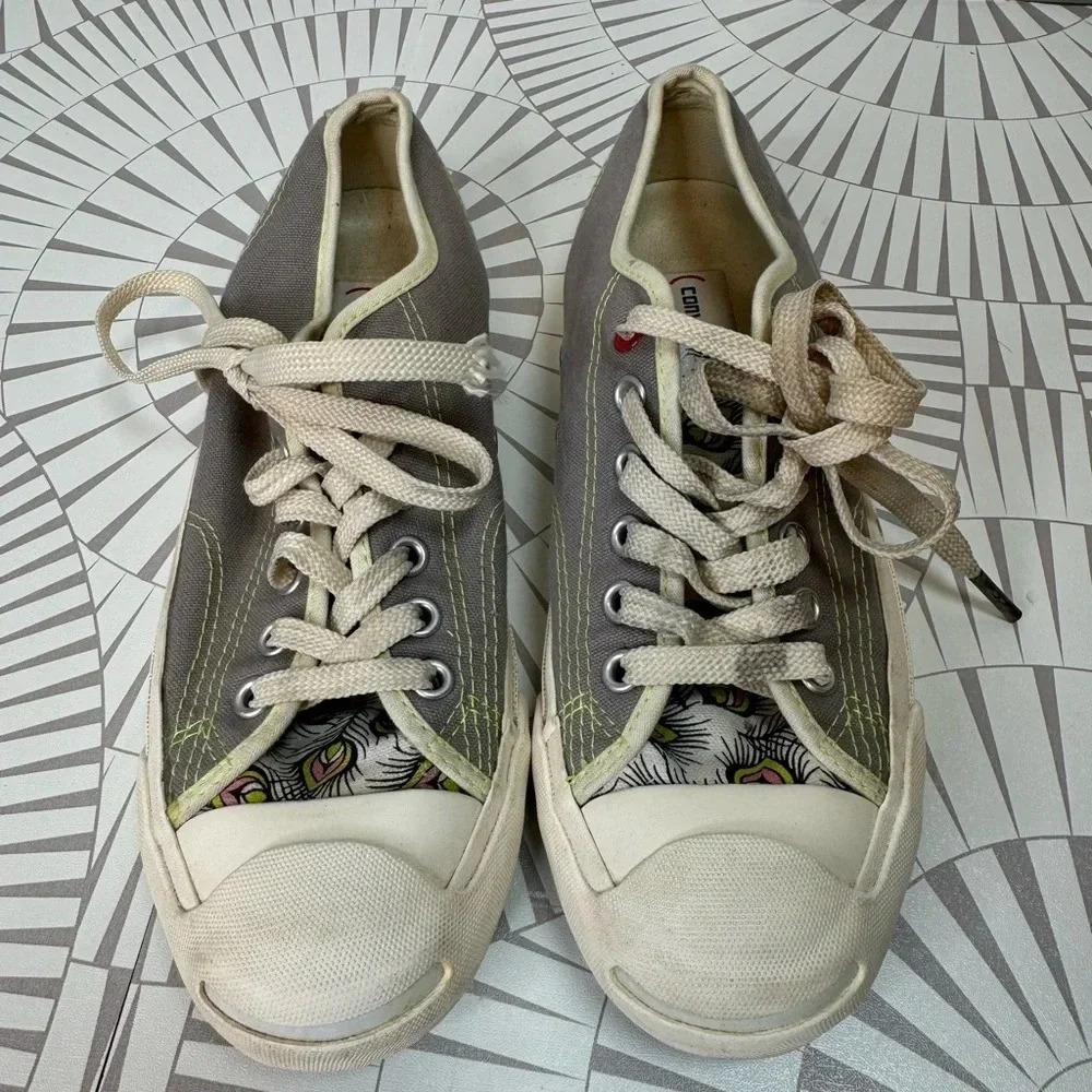 Converse Jack Purcell Lace Up Low Top Feathers on the Tongue Men’s 4.5 Women’s 6